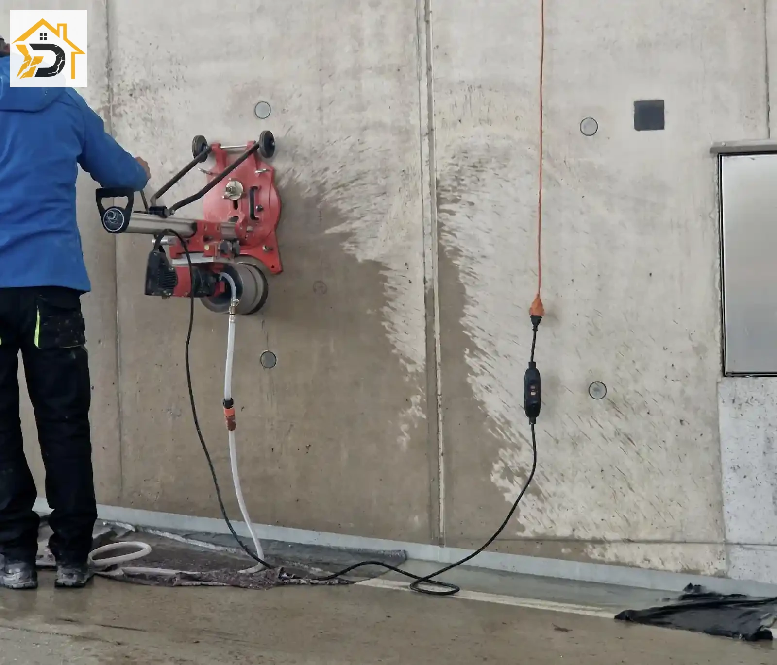 სადემონტაჟო სამუშაოები — ალმასური ბურღვა ბეტონში