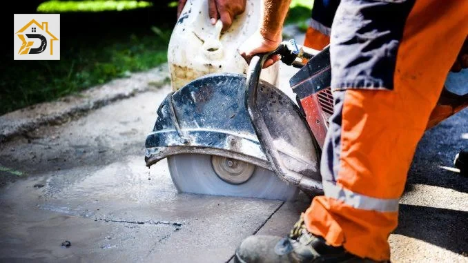 სადემონტაჟო სამუშაოები — ბეტონის ჭრა ალმასური დისკით