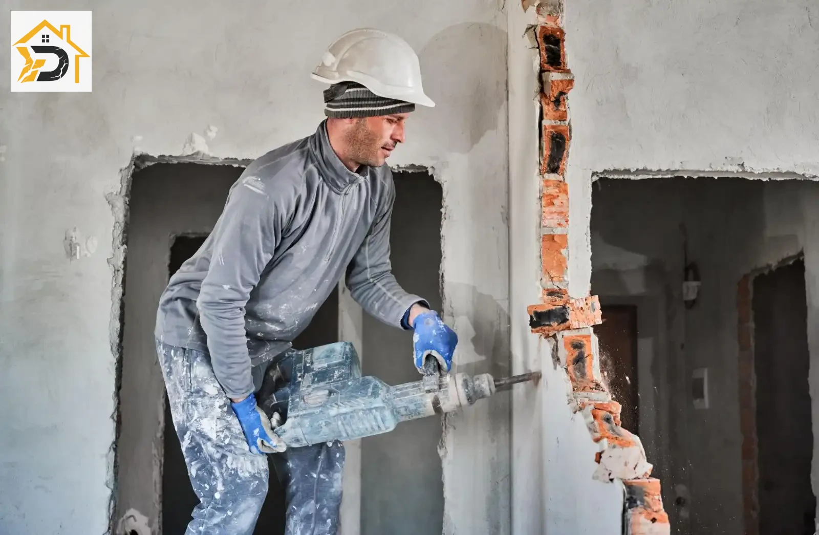სადემონტაჟო სამუშაოები — კედლის დემონტაჟი აგურის