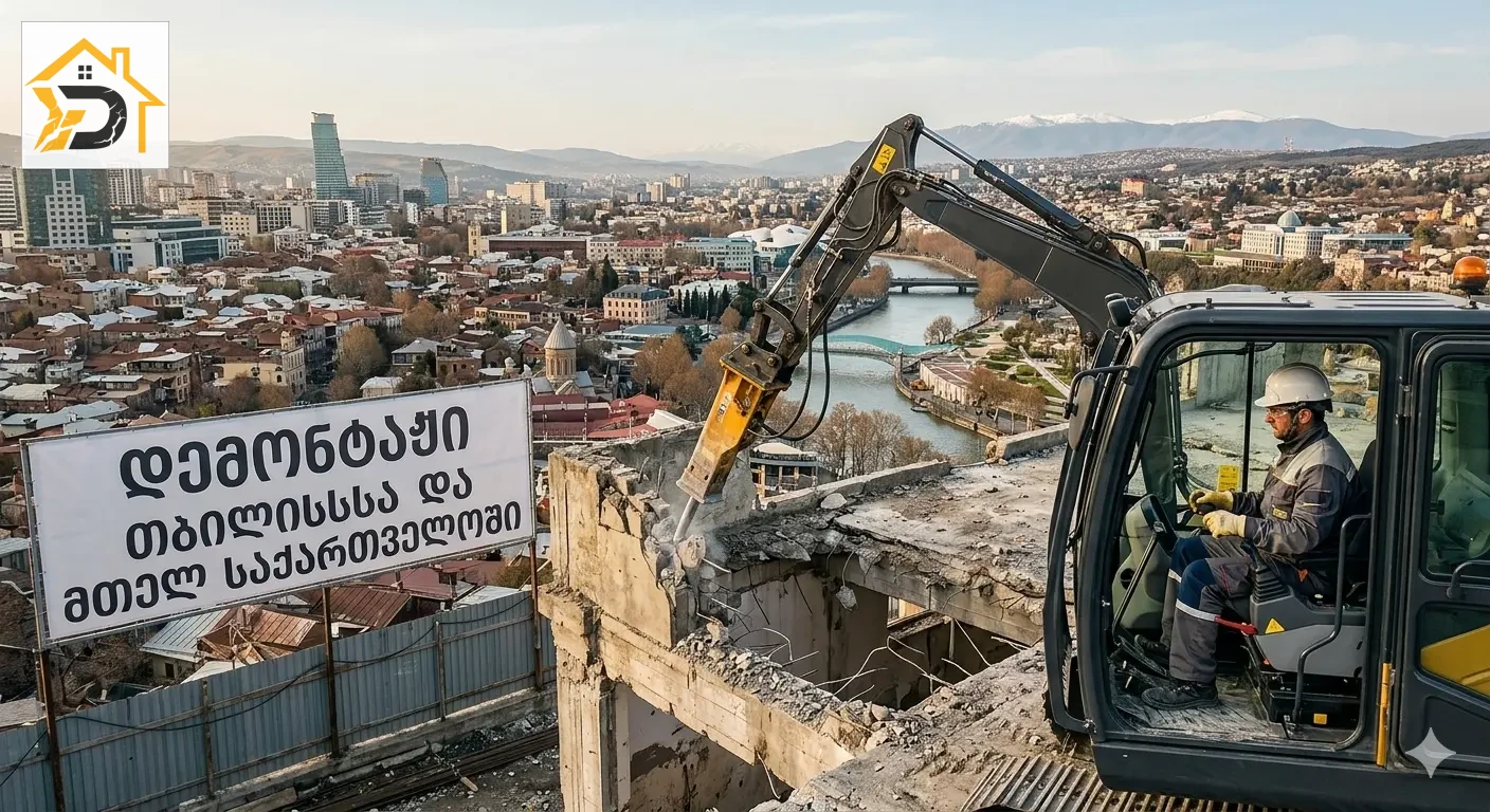 დემონტაჟი თბილისსა და საქართველოში — პროფესიონალური სამუშაოები 2026