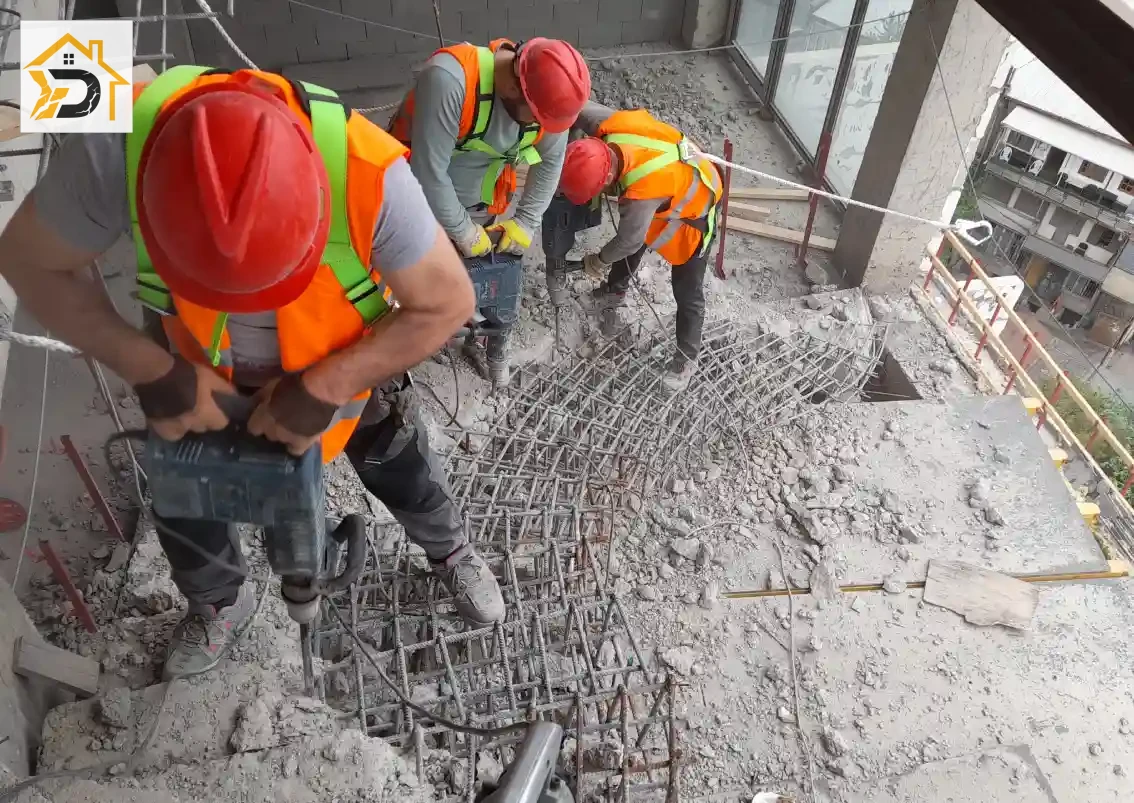 კიბის დემონტაჟი — ბეტონის კიბის პროფესიონალური დაშლა