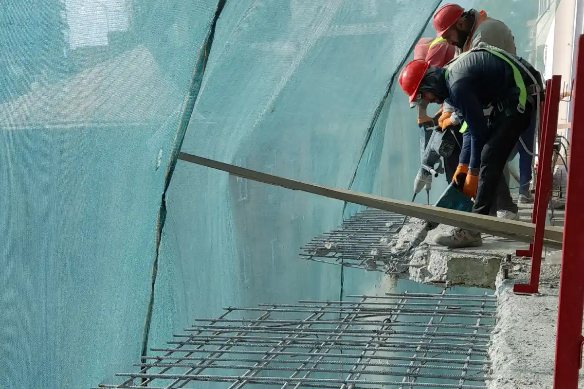 ბეტონის ფილის დემონტაჟი - სართულშორისი გადახურვის დაშლა