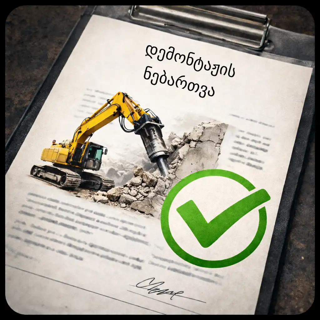 დემონტაჟის ნებართვა