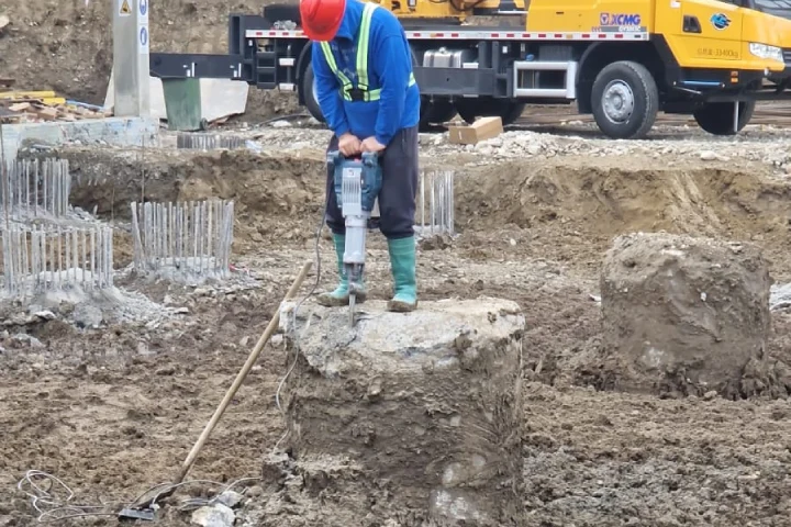 ხიმინჯების დემონტაჟი - საძირკვლის ხიმინჯების მოხსნა