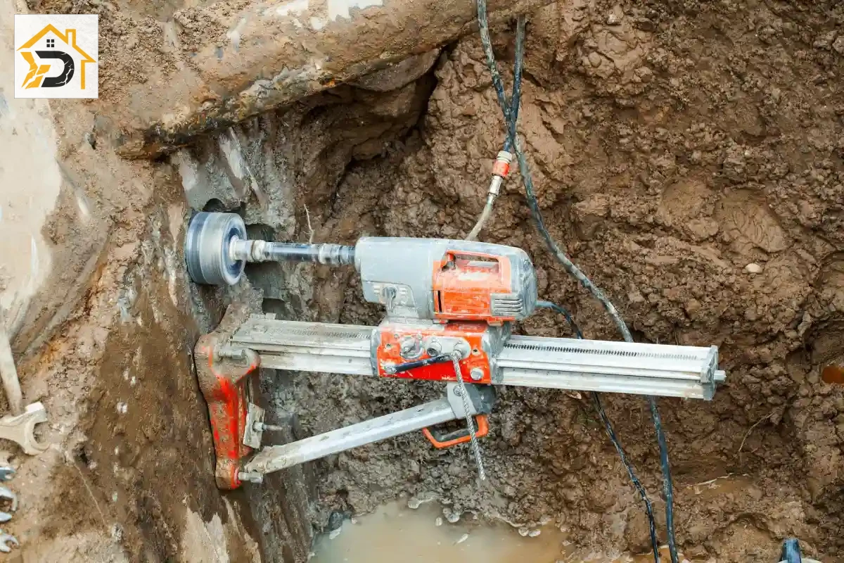 კედლის ჭრა — კედლის ბურღვა ალმასური ბურღით ზუსტი ხვრელებისთვის